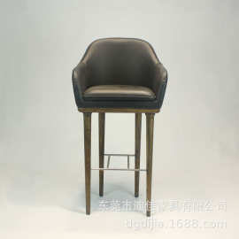 迪佳批发美式吧台椅家用吧凳欧式后现代酒吧椅靠背高脚凳前台