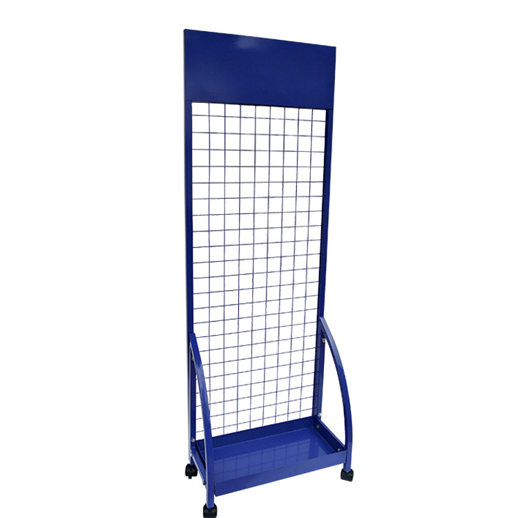 厂家直销落地式背网货架，立式超市网格货架，白色喷涂网片货架