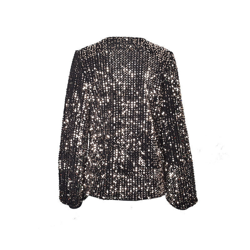 autumn casual sequin cardigan  NSKL19063