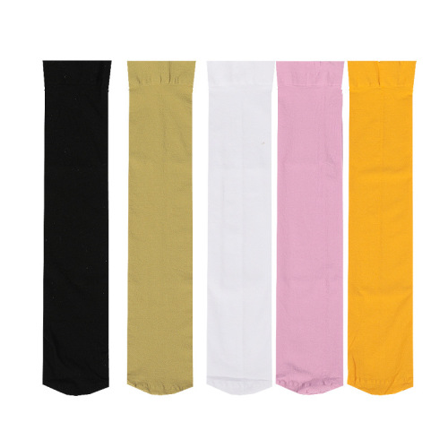 Summer thin women's socks, velvet calf socks, knee-high half-calf silk stockings, versatile black and white solid color mid-calf socks