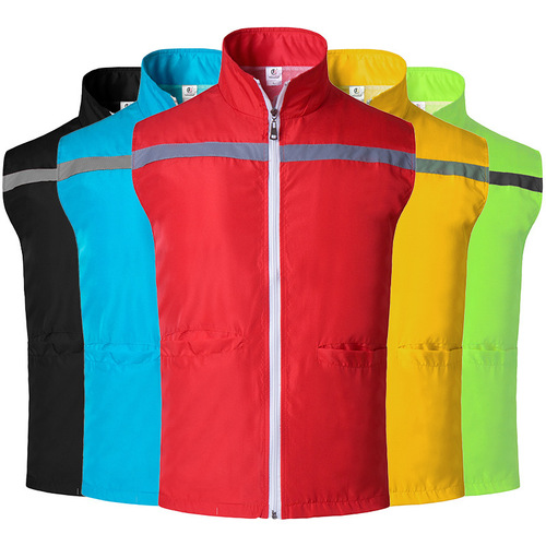 Volunteer vests with reflective strips, work uniforms for cleaners, activity shirts, supermarket advertisement shirts with printed LOGO.