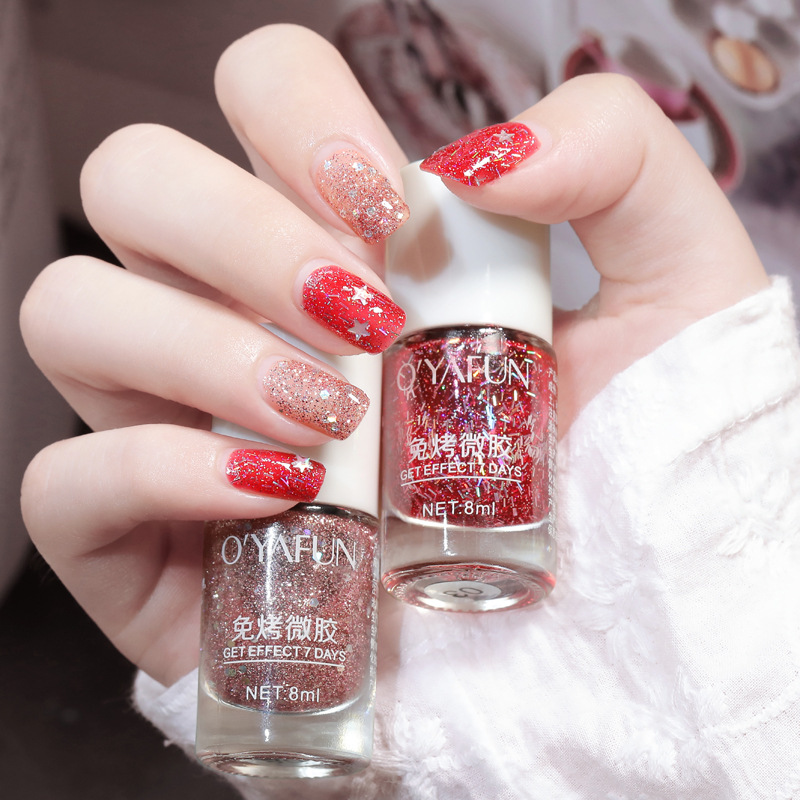 网红同款亮油可剥可撕拉无味水性指甲油33色免烤快干不易掉色彩色|ru