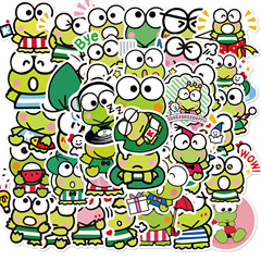 50 Pieces Big-eyed Frog Corobi Washable Sticker Decal Luggage Laptop DIY Decorative Waterproof No-Residue Sticker