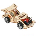 创意电动木质四驱赛车小学生科技小制作发明拼装科学实验玩具手工