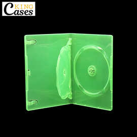 绿色透明双碟XBOX360 XBOXONE游戏光盘包装盒PP塑胶收纳盒现货