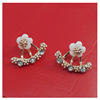 Earrings, silver accessory, Korean style