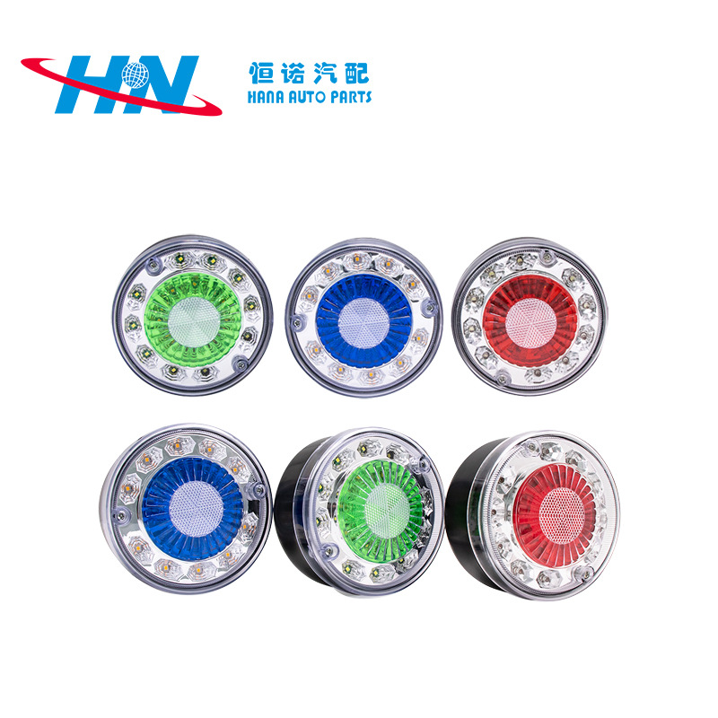 Venta directa de fábrica de luz trasera redonda adecuada para camión trolley remolque luz trasera más vendida