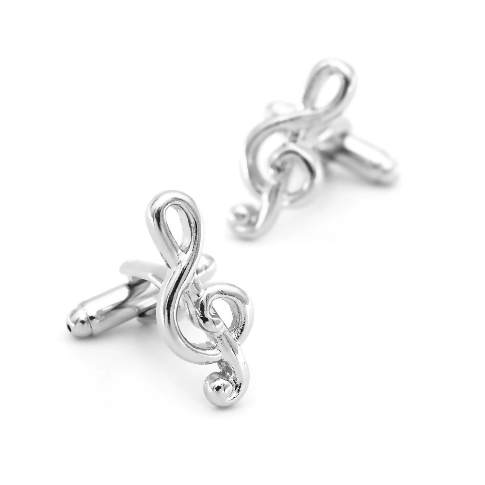 Музыкальная серия французские CUFFFFLINKS серебряные запонки Finus для музыки, крупная точка A3014