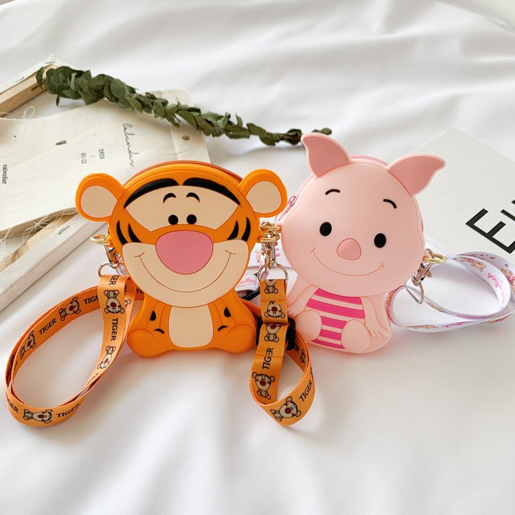Silicone bag cute cartoon change small bag wholesale nihaojewelry new storage bag change purse jump tiger children bag NHGA210207picture5