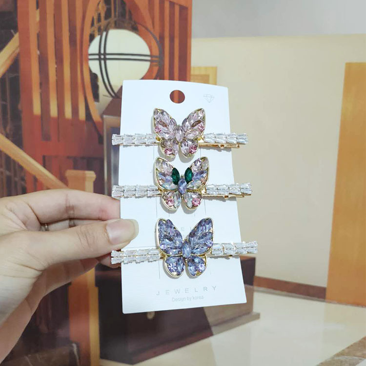 Simple Style Butterfly Alloy Inlaid Zircon Hair Clip display picture 1