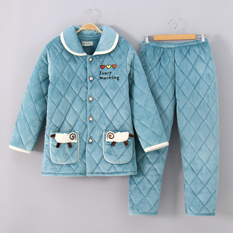 水晶绒加长版小羊蓝色