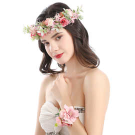 欧美成人小孩头饰 花环海边度假仿真花朵发箍发带批发 热卖头花