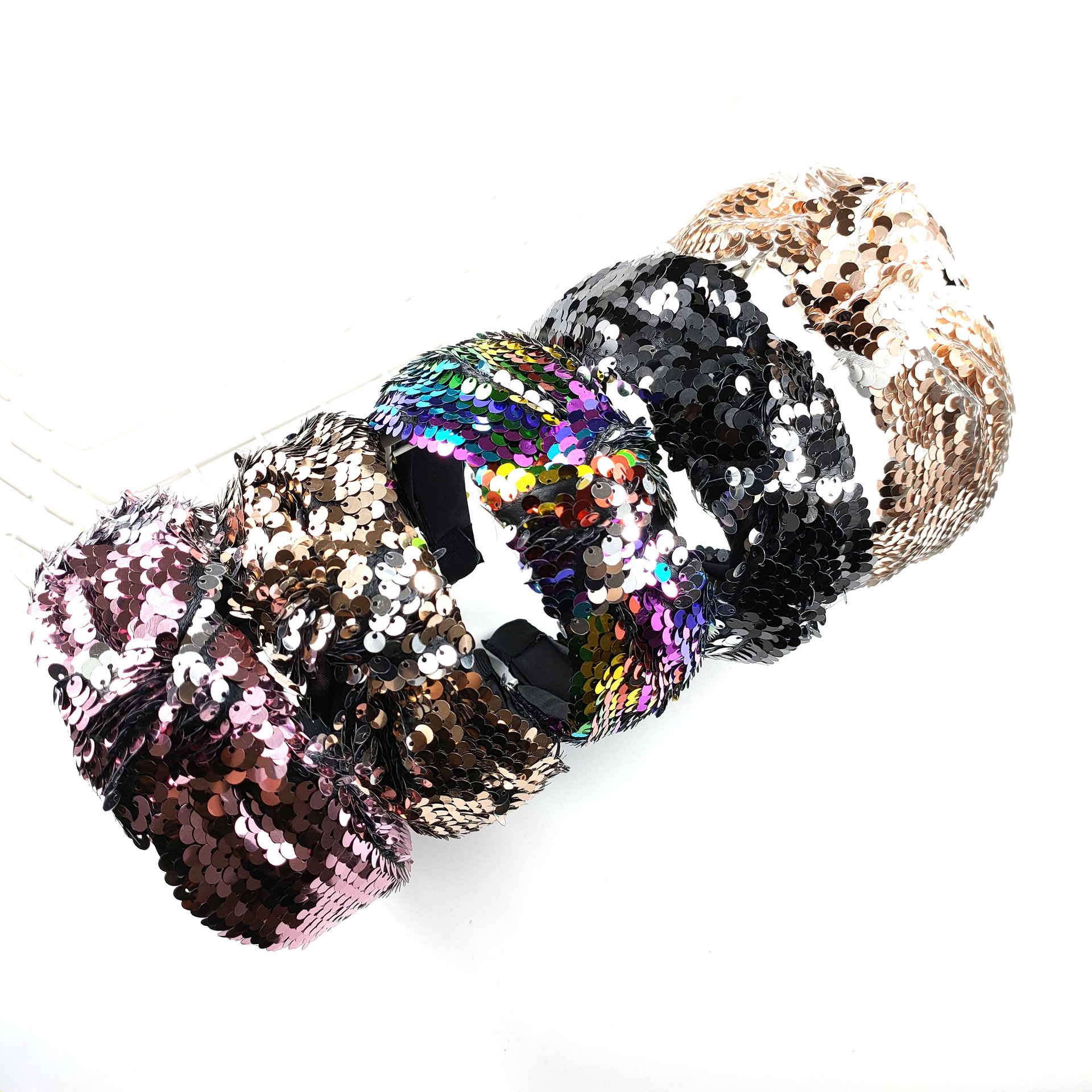 Hot Selling New Sequins Knotted Headband Super Flash Headband Wholesale display picture 9