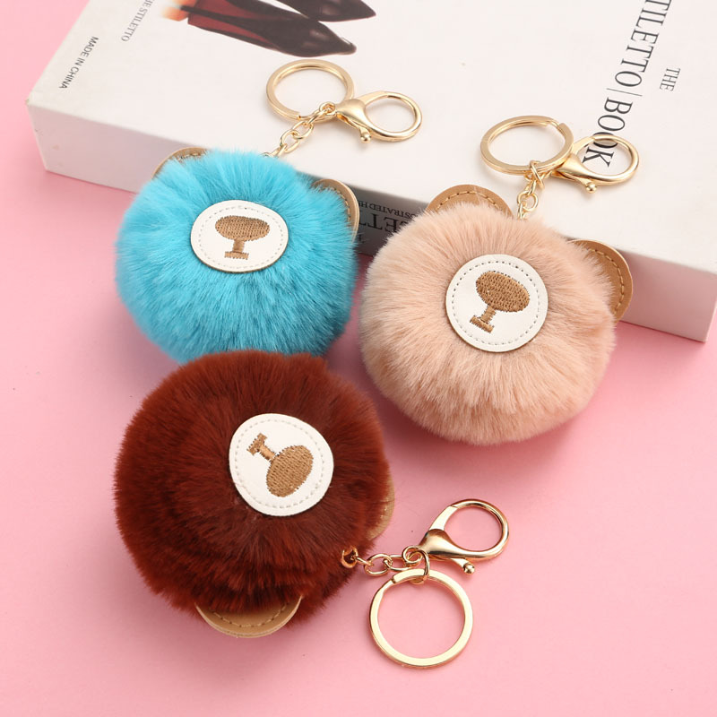 Cute Bear Alloy Bag Pendant Keychain display picture 3