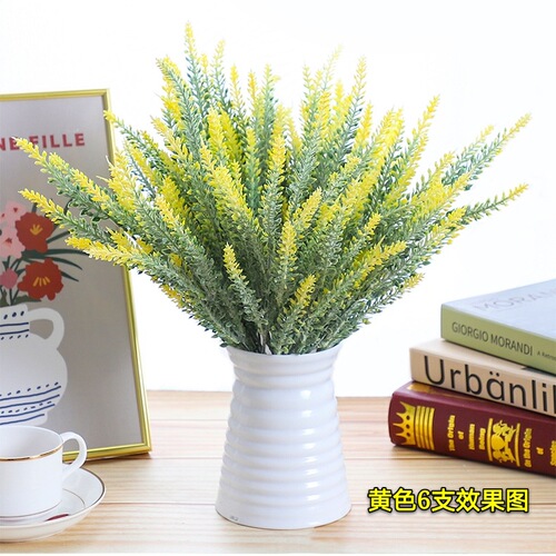 Wheat ear 5-prong velvet lavender artificial home decoration velvet artificial plant artificial flower bouquet artificial flower wholesale