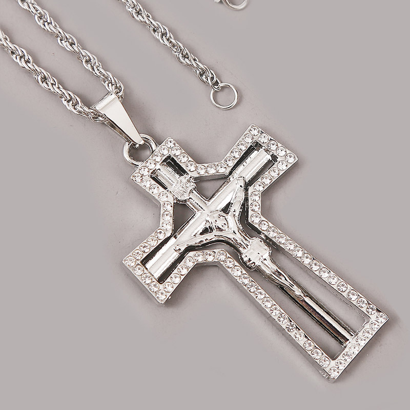 Creative Exaggerated Long Geometric Cross Item Hip Hop Chain Trend Pendant Jewelry Wholesale Nihaojewelry display picture 10