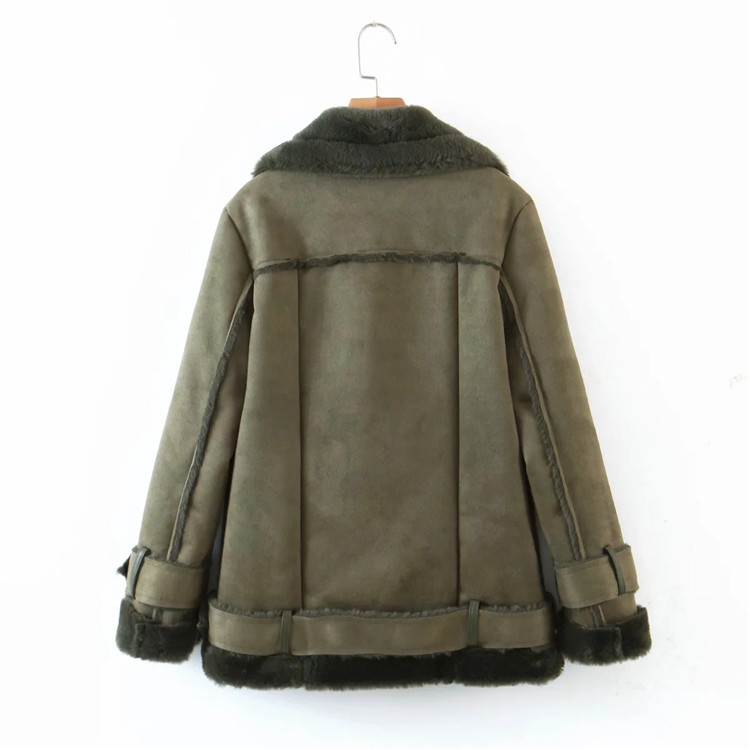 Fashion splicing fur belt cotton jacket  NSLD11531