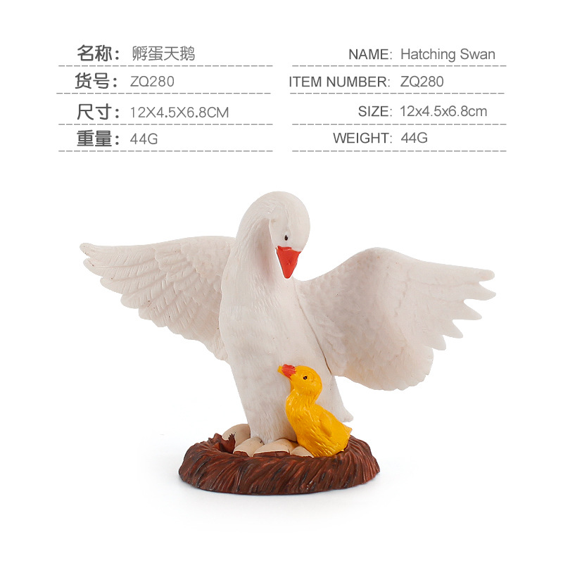 Exportación transfronteriza nuevos niños simulación granja aves modelo animal pollo pato ganso arena bandeja combinación 11 piezas conjunto adornos