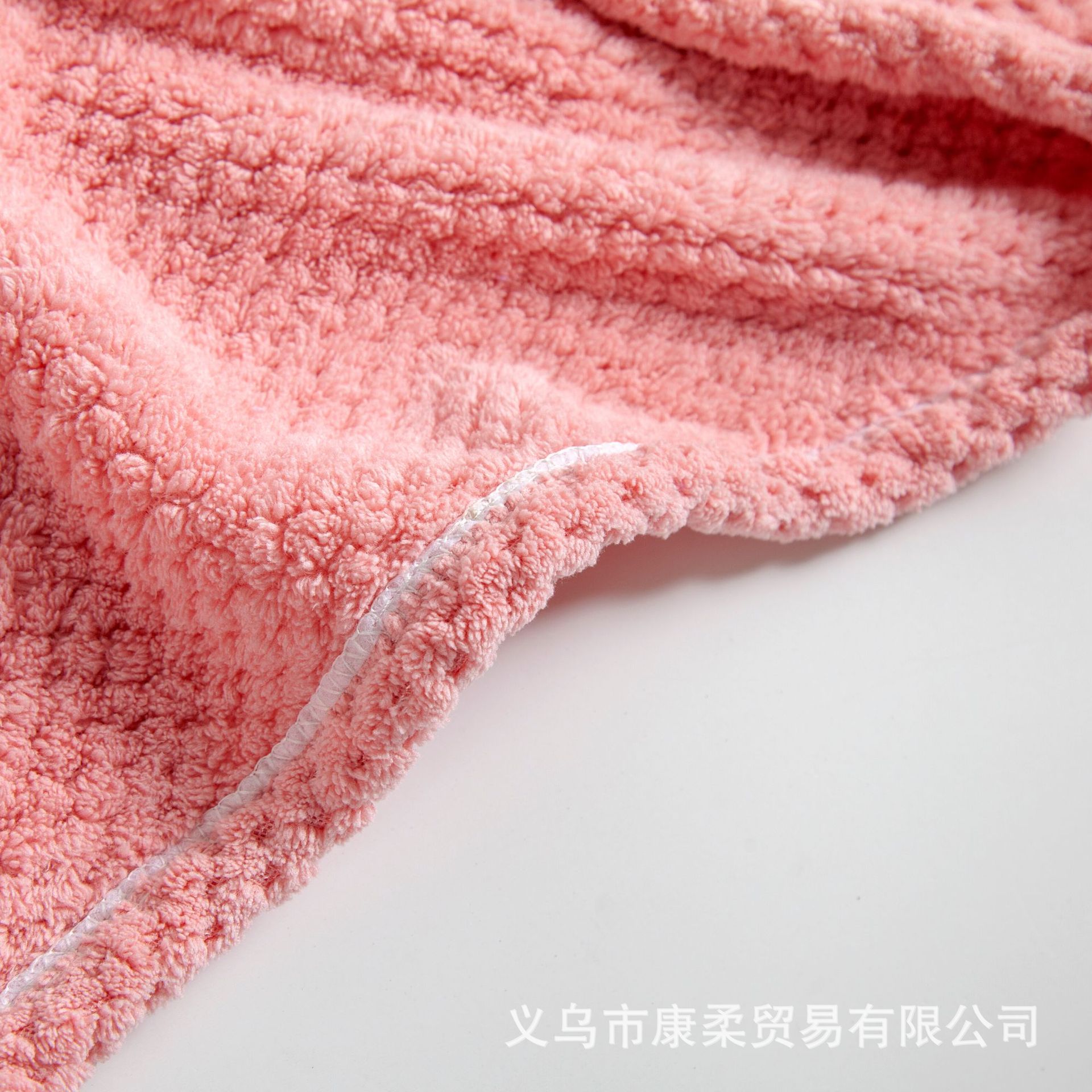 珊瑚绒菠萝格干发帽