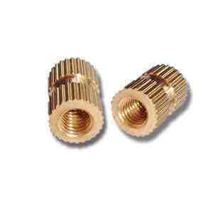 铜花螺母，A型通孔，滚花螺母，注塑螺母