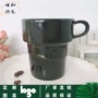 高温陶瓷异形色釉广告杯