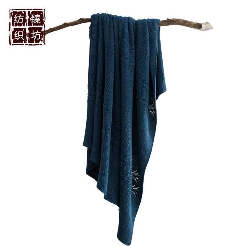 全棉镂空针织毛线毯 办公午休空调沙发盖毯 厂家直销 拍照道具