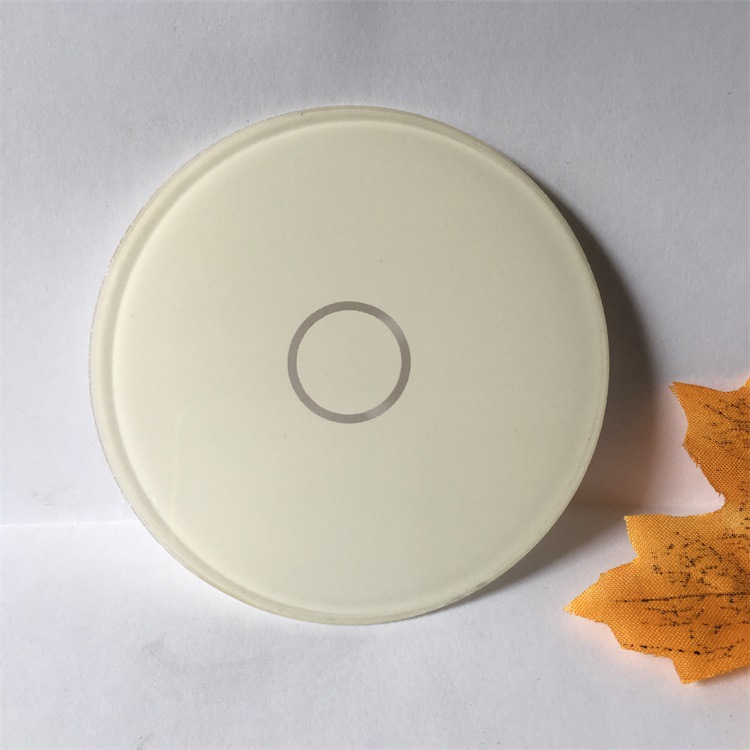 圆形超白台阶白色玻璃 高温丝印白色油墨 定制灯饰灯具钢化玻璃|ru