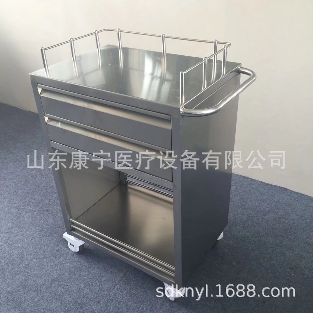 医用不锈钢口服药车 输液换药车清创车加厚 器械车急救麻醉车