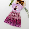 Summer dress, small princess costume, children's nail sequins, skirt, “Frozen”