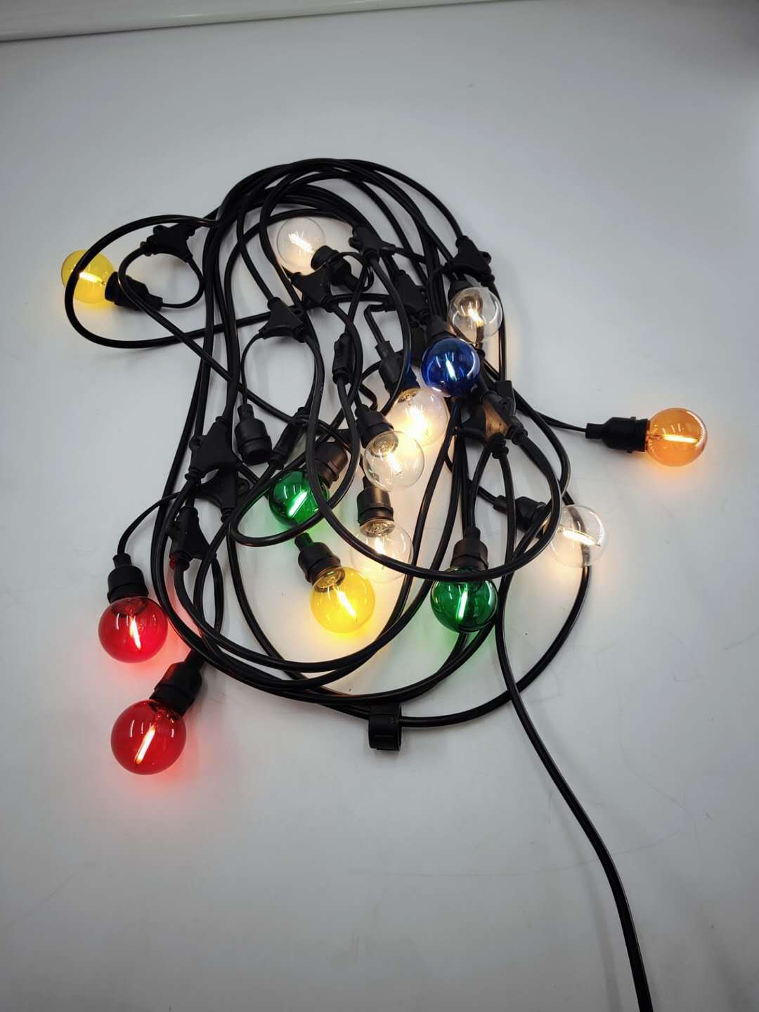 太阳能LED美式防水灯串线 欧标低压灯串电源线RBG灯串线