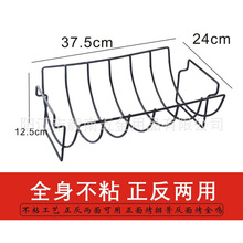 厂家供应搪瓷排骨架 多用烤肉架 烤鸡架 烧烤网架