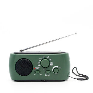 AM/FM radio solar LED flashlight hand -shaken charging radio flashlight manual emergency charging