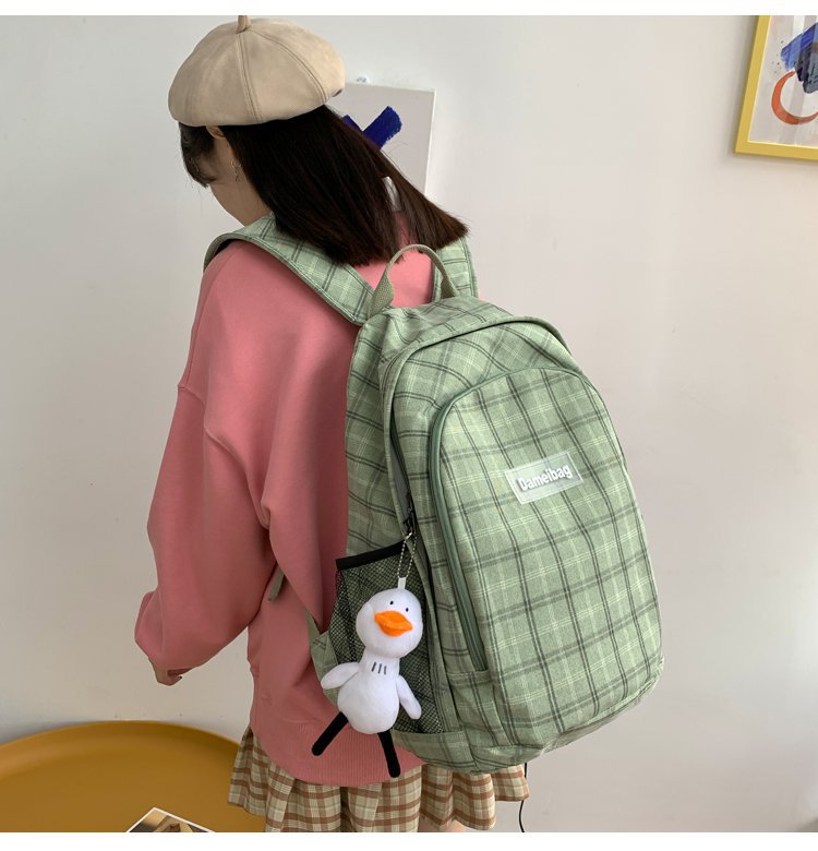 Simple Plaid Backpack display picture 4