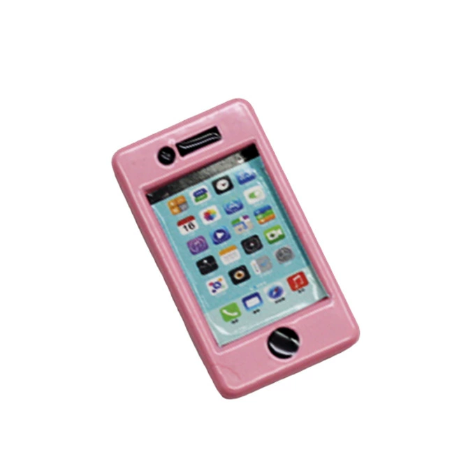Realistic small mobile phone with accessories, doll house