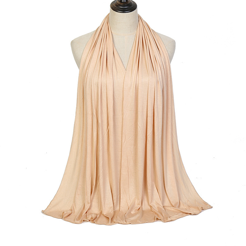 Plain Elastic Jersery Cotton Hijab Shawl Women Jersey Scarf|undefined