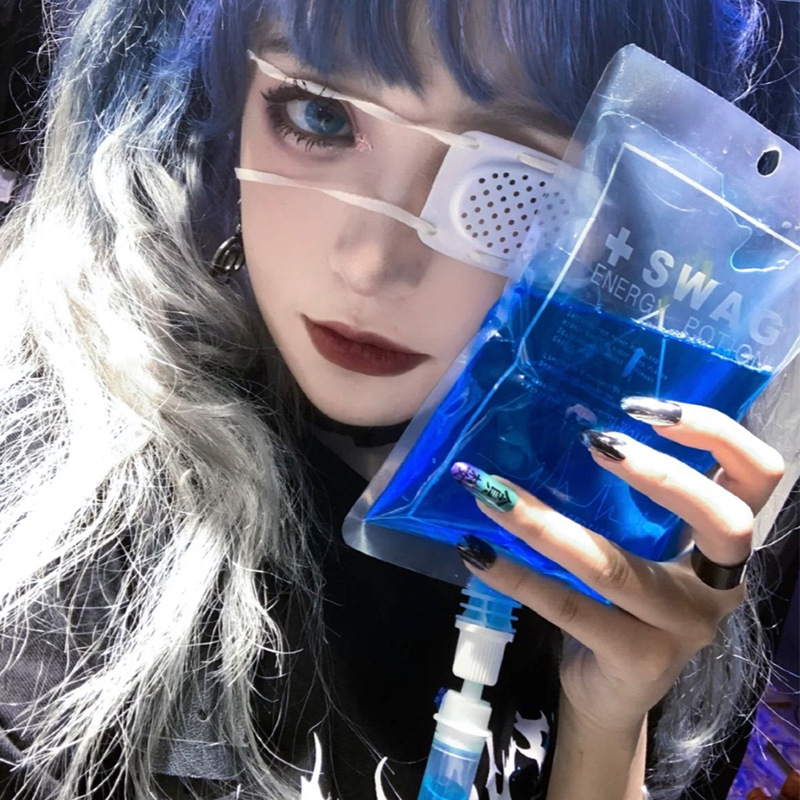 万圣节时饮料包装输液袋 国外鬼节手提袋长管饮料包装外送COS漫展|ru