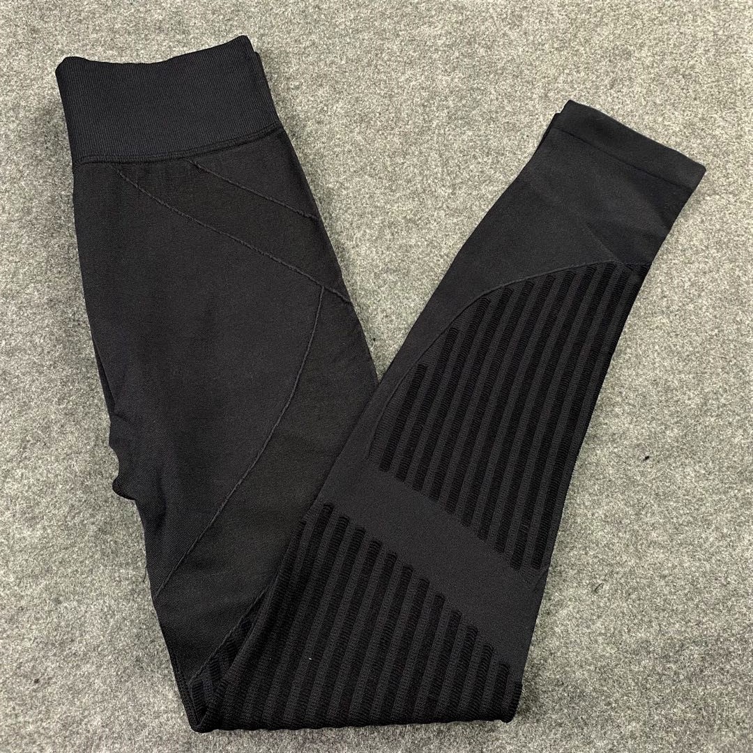 seamless knit quick-drying hollow high waist hip tight sports pants  NSLX9000