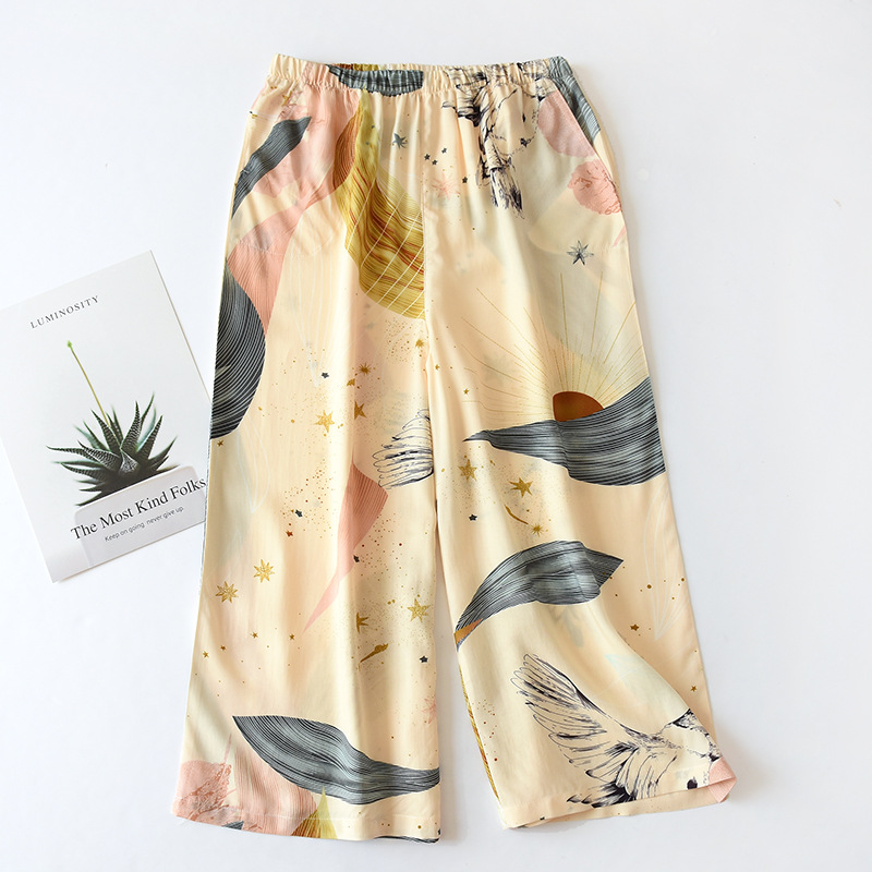 H綿七分ズボン星空