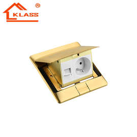 国际标准地插座全铜防水阻尼隐形藏式十五孔地面地板家用USB地插