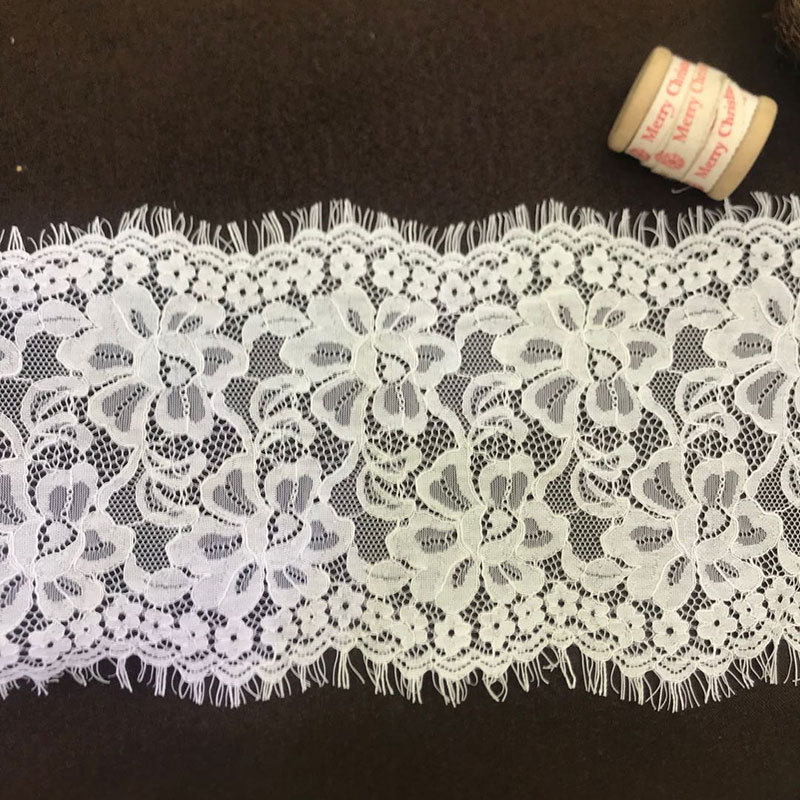 DIY手工服装辅料大花朵蕾丝睫毛股线刺绣花边服装辅料 宽23cm