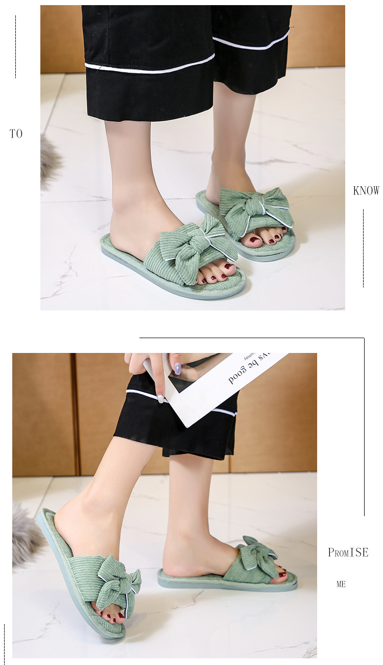 flat soft bottom non-slip bow slippers  NSPE25003