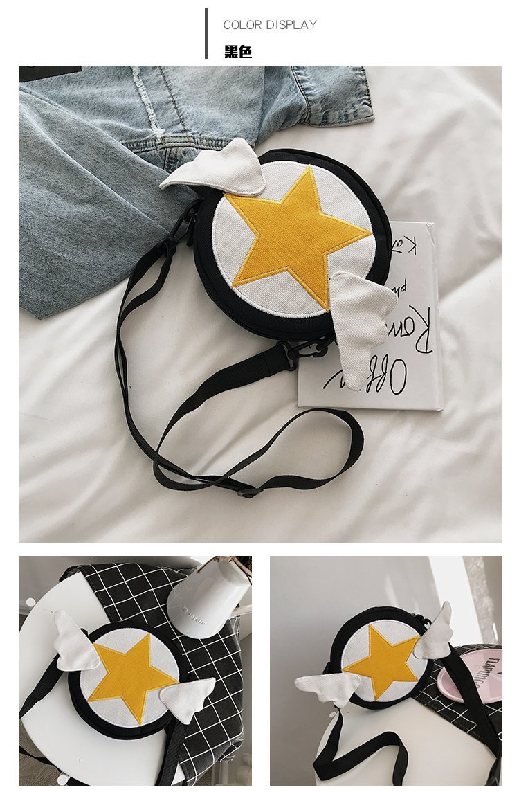 اليابانية أزياء جديد لطيف الكرتون ماجيك ساكورا قماش الكتف حقيبة فتاة لطيف مضحك محفظة بالجملة display picture 41
