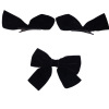 Demi-season black brand hairgrip with bow, hair accessory, Korean style, internet celebrity