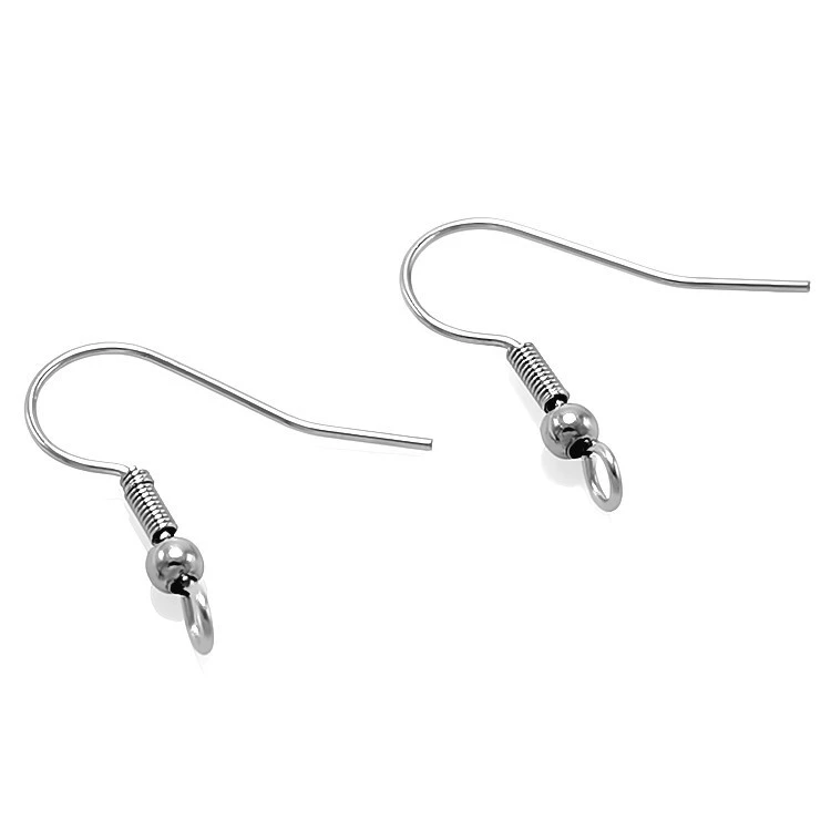 DIY jewelry 316 stainless steel ear hook fish mouth -shaped spring ear hook ring/not easy to pass/sensor cross circular ear hook