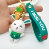 Fashionable cute pendant, car keys, cartoon rabbit, keychain, Birthday gift