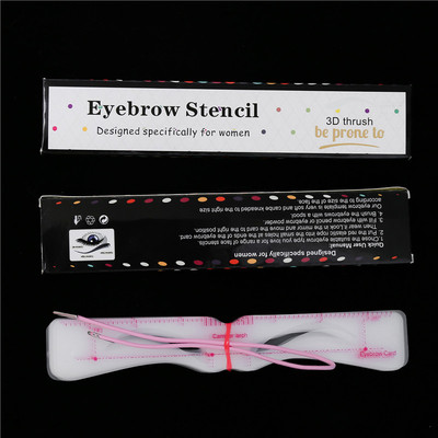 12pcs new pattern Conjoined English version silica gel Thrush card Europe and America Eyebrow Eyebrow Eyebrow stickers Cartons