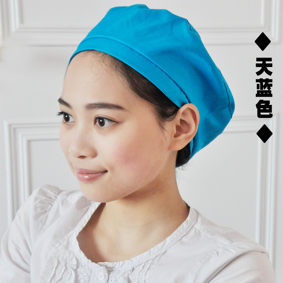 Sombrero de mujer textil sombrero de comida de mujer sombrero sanitario sombrero de trabajo de taller blanco sombrero de trabajo de fábrica