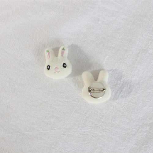 Cute Plush Carrot Rabbit Brooch Cute Bunny Rabbit White Rabbit Accessories Bag Hat Clothing Accessories