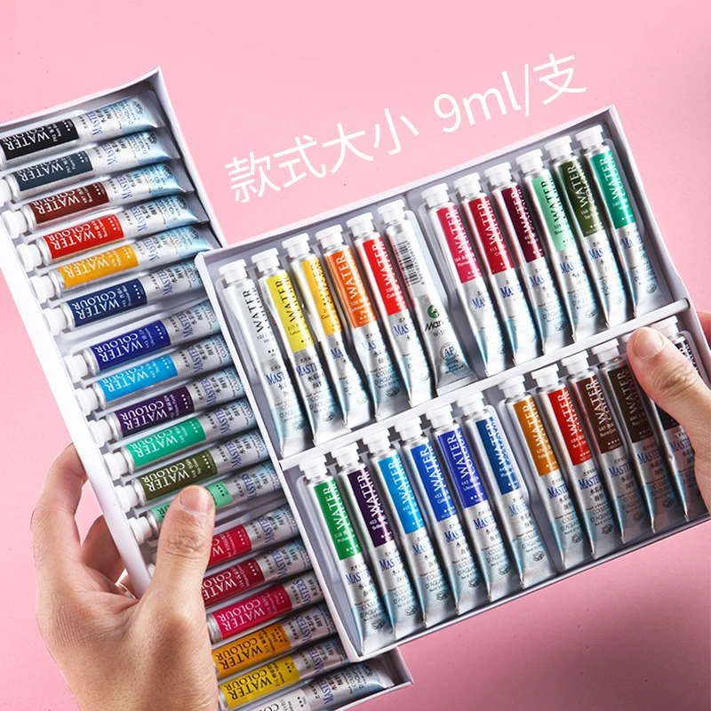 Watercolour, pigment set, 24 colors, 9 ml