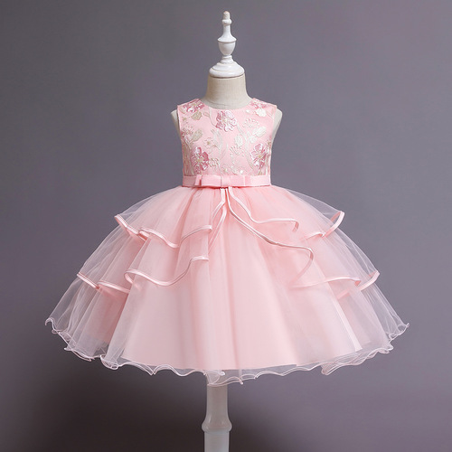 Cross-border new children's dress princess dress flower child wedding dress evening dress girl child ballon dress traffic promotion item
